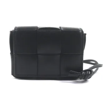 Bottega Veneta Black Leather Shoulder Bag (Pre-Owned)