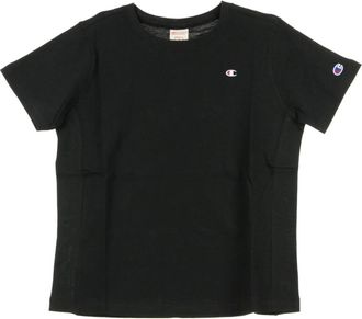 Champion Crewneck Tee - Dames - Sportshirts - Zwart - L - Fitness