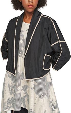 Luukaa D'Celli Astrid Short Memory Taffeta Jacket in Black at Nordstrom, Size Medium