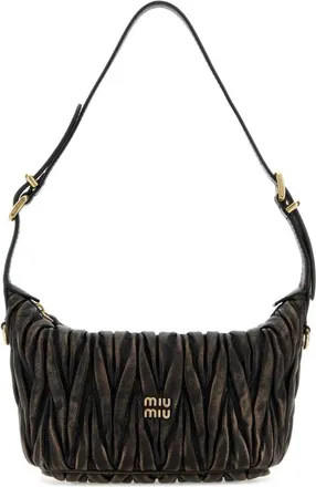 Miu Miu Dark Brown Leather Handbag