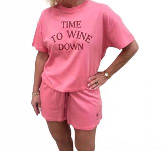 PJ Salvage Time To Wine Down Shorty Set