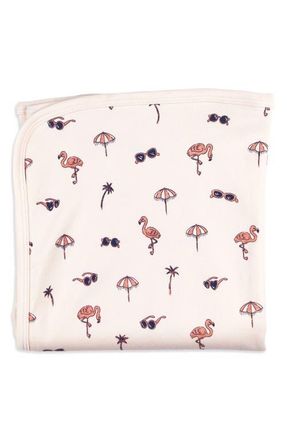 LOvedbaby Organic Cotton Baby Blanket in Flamingo at Nordstrom