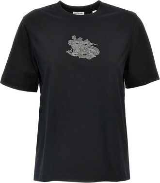 Burberry T-shirts - Dames - T-shirts - Zwart - XS - Katoen - Tops