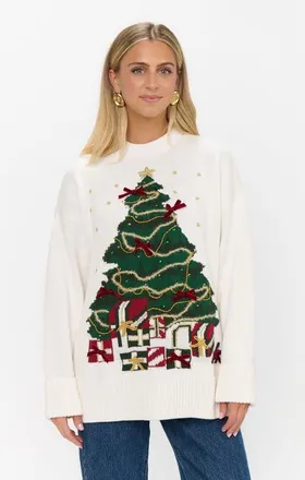 Show me your Mumu Fireside Sweater in Christmas Tree Knit at Nordstrom, Size Small