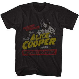American Classics Alice Cooper WTMN 1975 Tour Adult Short Sleeve T-Shirts Graphic Tees, Black, Large