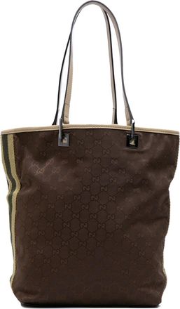 Gucci Pre-owned Womens Gg Canvas Tote - Brown Textile - One Size