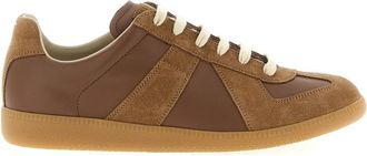 Maison Margiela Brown Lace Up Sneakers