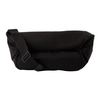 Saint Laurent Logo Borduur Crossbody Tas - Heren - Tassen - Zwart - Maat: ONE Size Leer