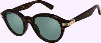 Cartier Green Oval Mens Sunglasses CT0395S 002 51
