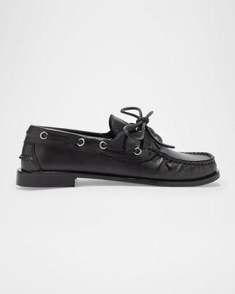 Aeyde Harris Calfskin Lace-Up Loafers