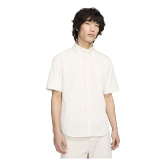 Nike Short Sleeve Seersucker Button-Down Shirt Asia Sizing Phantom FN3223-030