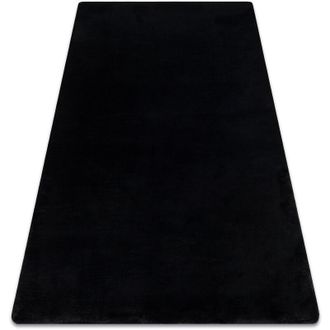 RugsX Rugsx - Alfombra De Lavado Moderna Posh Shaggy, Felpa, Gruesa Antideslizante, Negro Black 120x160 Cm