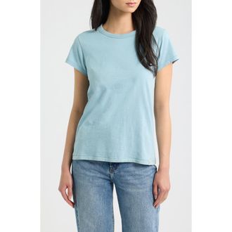 Rag & Bone The Slub Cotton T-Shirt in Teal Blue at Nordstrom, Size Xx-Small