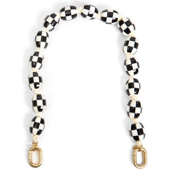 Clare Vivier Shortie Strap in Cream/black Checker at Nordstrom