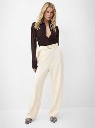 Icone Womens Thick jersey belted barrel pant