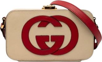 Gucci Pre-owned Cross Body Bags, female, Beige, Size: ONE SIZE Pre-owned Leather Crossbody Bag
