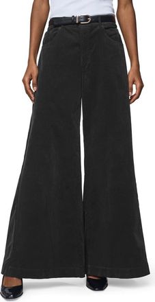 Splendid Monroe Wide Leg Corduroy Pants in Black at Nordstrom, Size X-Large