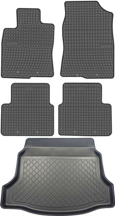 OEM Juego De Alfombrillas De Goma Para Coche Y Alfombrilla Para Maletero Para Honda Civic X Hatchback Desde Marzo De 2017