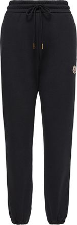 Moncler Moncler Logo Cotton Blend Fleece Sweatpants, Women, Blue, Size: Xs