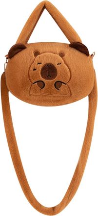 Generic Plush Shoulder Bag | Plush Animal Shoulder Bag with Cartoon Capybara, Fashion Plush Bags for Girls and Women, Sleep, riferimento alla descrizione