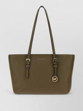Michael Kors leather medium quinn shopping tote bag