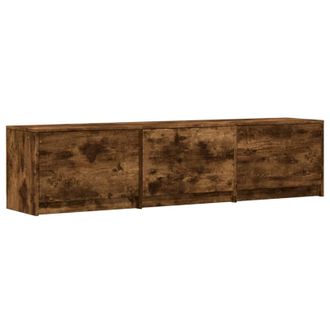 vidaXL Mueble De Tv Con Led Con Caj&oacute;n Roble Ahumado 165 X 34 X 40 Cm Vidaxl