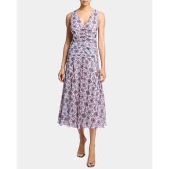 Santorelli Eden Midi Georgette Dress in Ocean Mist at Nordstrom, Size 40