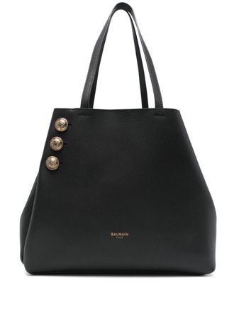 Balmain Emblème tote bag - women - Calf Leather - One Size - Black