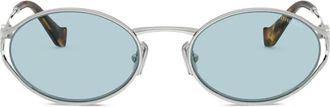 Miu Miu Eyewear Occhiali da sole 52Ys Sole ovali - Argento