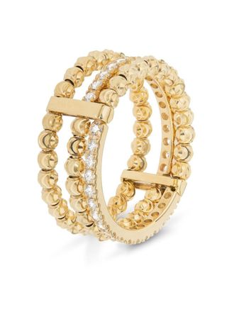 Officina Bernardi Anello Moon Eden in oro giallo 18 carati con diamanti