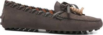 Tod's Gommino Su&egrave;de Loafers - Heren - Loafers - Grijs - 39 EU - Su&egrave;de - Schoenen