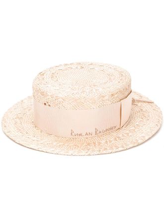 Ruslan Baginskiy woven sun hat - women - Straw - M - Neutrals
