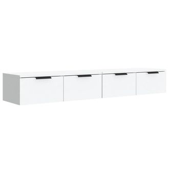 Berkfield Home Wall Cabinets 2 pcs White 68x30x20 cm Engineered Wood | Size: 68 x 30 x 20 cm