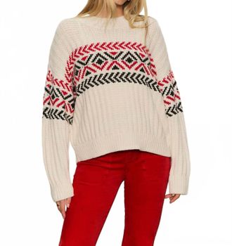 Sanctuary Send It Sweater In Chalk Multi