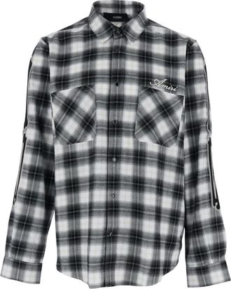 Amiri Multicolor overhemd met klassieke kraag en all-over ruitmotief van wol voor heren - Heren - Casual Overhemden - Veelkleurig - L - Wol - Overhemden