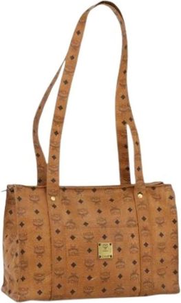 MCM Pre-owned Shoulder Bags, female, Brown, Size: ONE SIZE Pre-owned Tote Bag