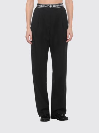 Casablanca High-Waisted Palazzo Trousers in Organic Cotton