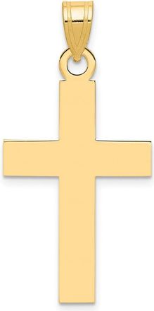 Diamond2Deal 14k Gold Polished Cross Charm