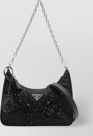 Prada re-edition crystal-embellished shoulder bag