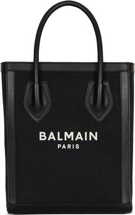 Balmain Black Cotton Tote Womens Bag