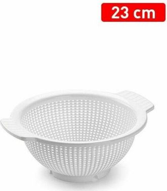 Trade Shop Trade Shop - Scolapasta Colino Setaccio Rotondo In Plastica Bianca Diametro 23 Cm Cucina