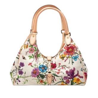 Gucci Pre-owned Shoulder Bags, female, Multicolor, Size: ONE SIZE Pre-owned Vintage Canvas Shoulder Bag
