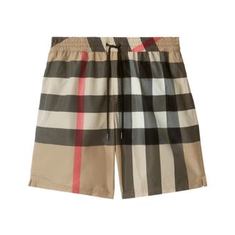 Burberry Beachwear, male, Multicolor, M, Guildes Check Swim Shorts