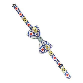 Dolce & Gabbana Majolica Papillon Bow Tie - male - Dolce & Gabbana - Bow Ties - Multicolor - ONE SIZE - Accessories