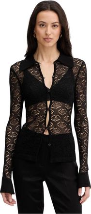 Silvian Heach Dipondi Cardigan - Dames - Vesten - Zwart - L - Leer - Truien & Vesten