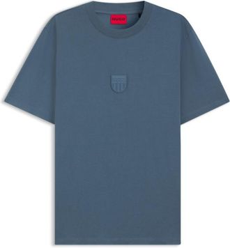 HUGO BOSS Rubber-logo T-shirt in cotton jersey