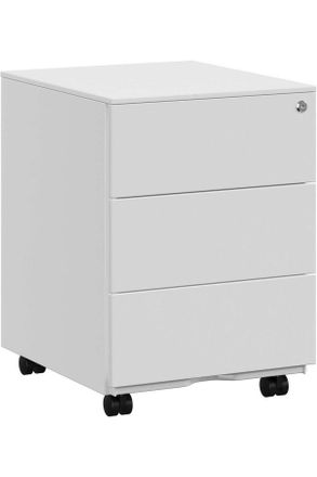 Boxxx Rollcontainer, Wei&szlig;, Metall, 3 Schublade(n) Schubladen, 39x55x45 cm, Typenauswahl, Beim&ouml;bel erh&auml;ltlich, B&uuml;rom&ouml;bel, B&uuml;rom&ouml;bel-Sets & B&uuml;rom&ouml;bel-Serien, 