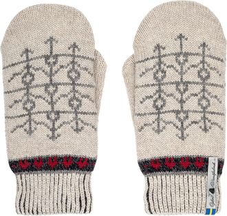 &Ouml;jbro Vantfabrik Mittens 4 Layers 100% Merino Wool Various Models Size S-L (6-11) Knitted Gloves Warm Soft - Made in Sweden, Eksh&auml;rad Limescale, M (7-9)
