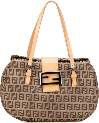 Fendi Pre-owned Fendi Zucchino Canvas Handbag Ladies 2ACAFHS17GT8V5WB