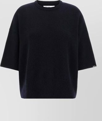 Extreme Cashmere cashmere ribbed-hem 3/4-sleeve sweater